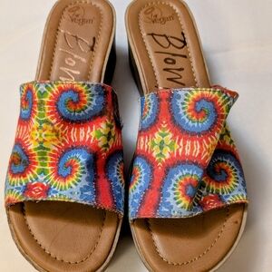 Colorful Tie-Dye Slide Sandals